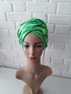 T'Wrap Headwrap - Happy Green - Snug velvet - ThandiWrap