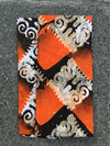 Headcloth - Print Batik - Burnt Orange Squares - ThandiWrap