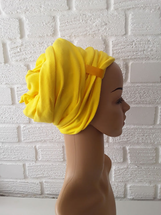 T'Wrap Headwrap -  Yellow   -  Cotton - ThandiWrap