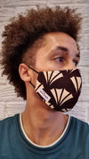 Curved Face Masks:  3 layers - Filter Pocket & Nose Wire - ThandiWrap