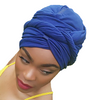 T'Wrap Headwrap  - Cotton knit - Navy - ThandiWrap