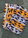 Headcloth - Print Batik - Purple Orange  Teardrops - ThandiWrap